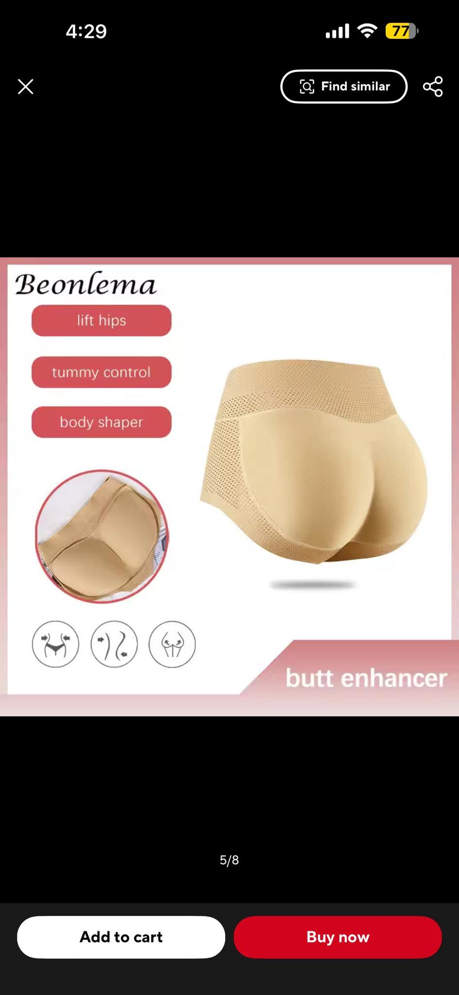 Seamless Push-Up Hip Enhancer Panty