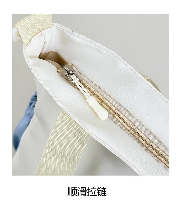 Korean Style Casual Shoulder Crossbody Bag for Girls Student Class Tutoring Tote Bag