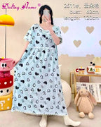 Cotton Semi Long Mexi Gown
