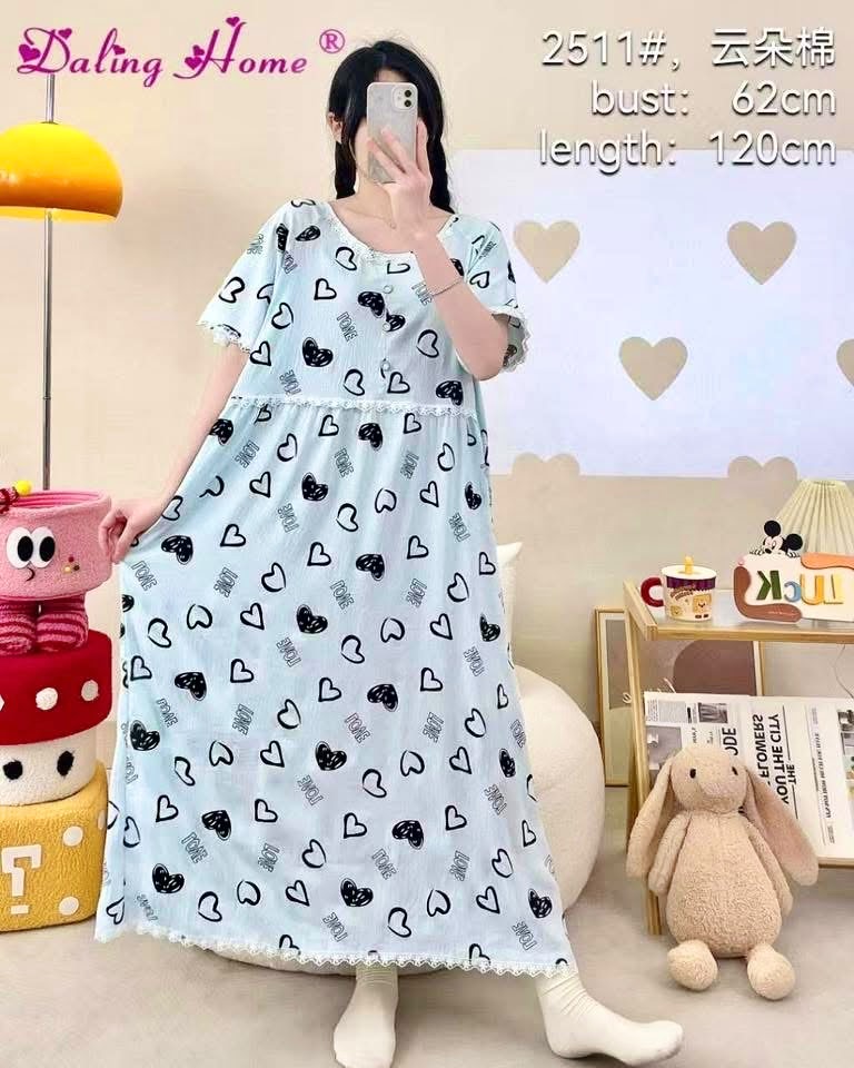 Cotton Semi Long Mexi Gown