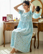 Cotton Semi Long Mexi Gown