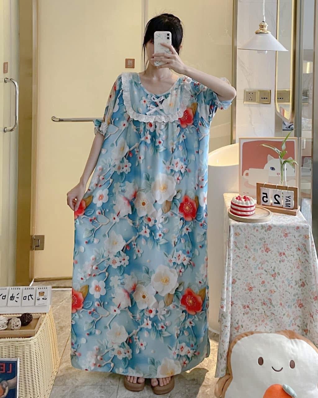 Long Printed Cotton Mexi