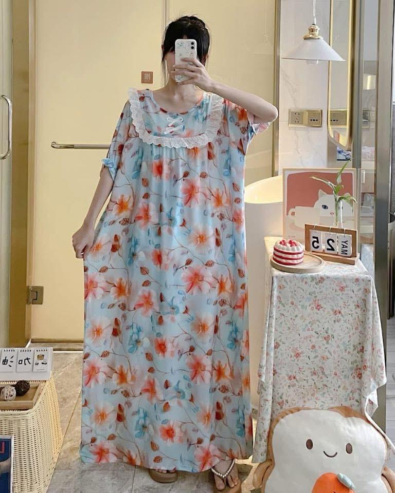 Long Printed Cotton Mexi