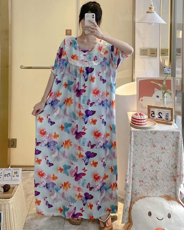 Long Printed Cotton Mexi
