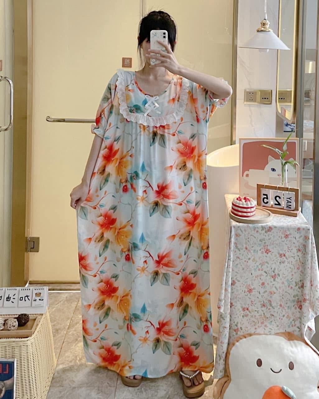 Long Printed Cotton Mexi