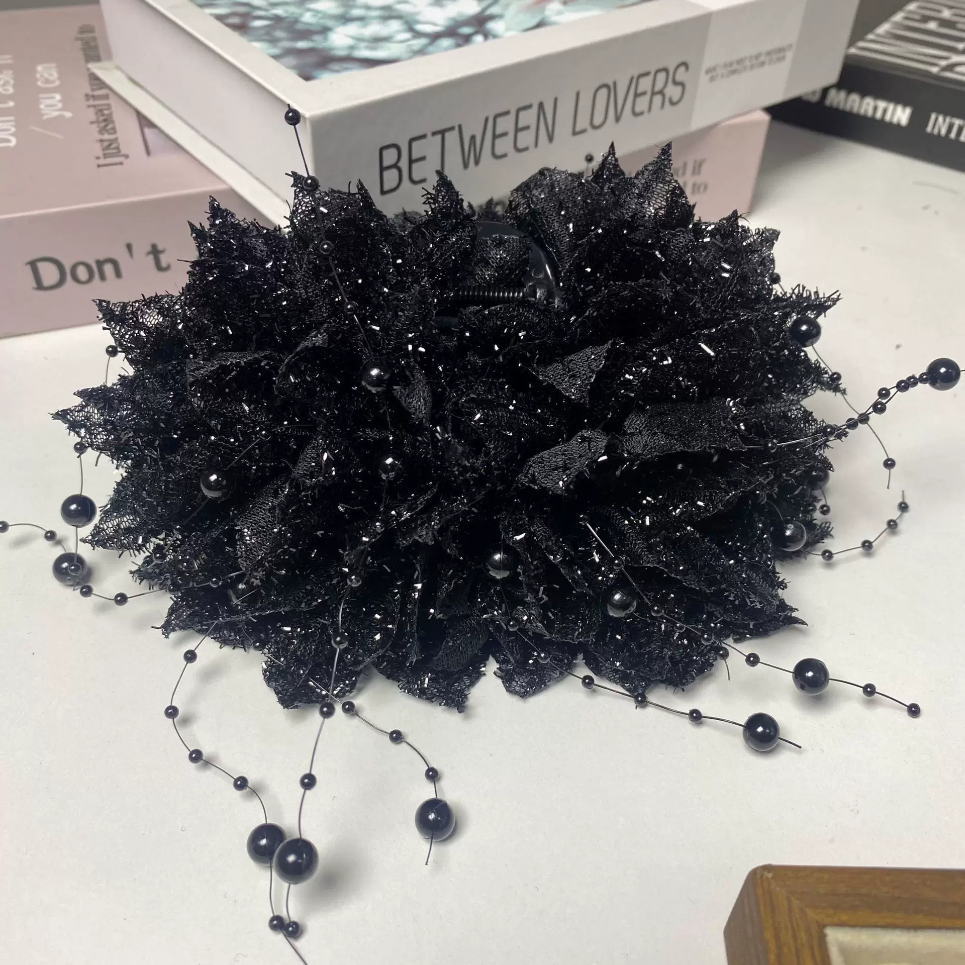 Peony Flower Tassel Sequin Hair Clip for Women 2026