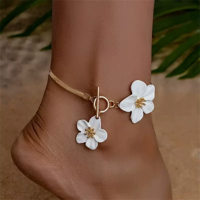 Colorful Flower Ankle Set