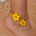 Colorful Flower Ankle Set