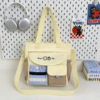 Korean Style Casual Shoulder Crossbody Bag for Girls Student Class Tutoring Tote Bag