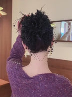 Peony Flower Tassel Sequin Hair Clip for Women 2026